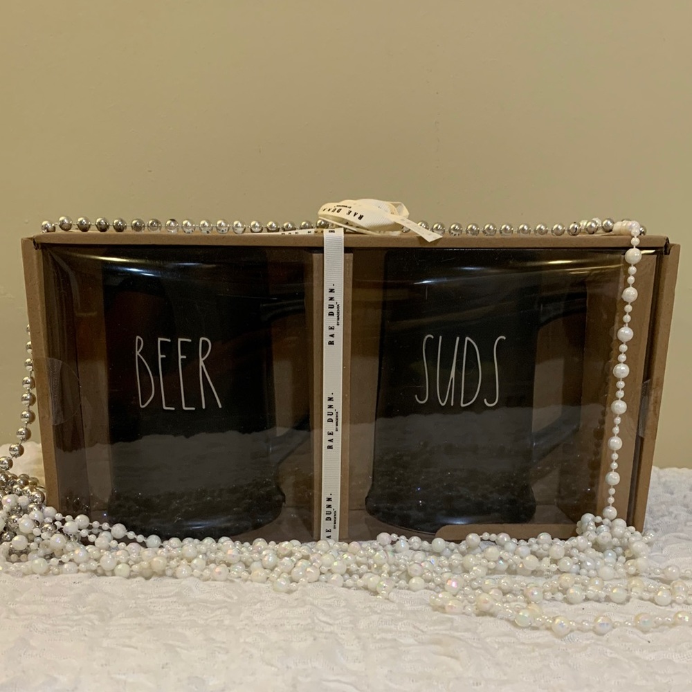 RAE DUNN By Magenta Beer and Suds Steins